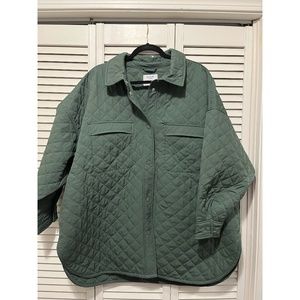 Green lightweight quilted jacket